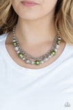 Paparazzi "5th Avenue Romance" Green Necklace & Earring Set Paparazzi Jewelry