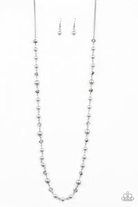 Paparazzi "Pristine Prestige" Silver Necklace & Earring Set Paparazzi Jewelry