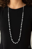 Paparazzi "Pristine Prestige" Silver Necklace & Earring Set Paparazzi Jewelry