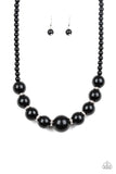 Paparazzi "SoHo Socialite" Black Necklace & Earring Set Paparazzi Jewelry