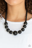 Paparazzi "SoHo Socialite" Black Necklace & Earring Set Paparazzi Jewelry