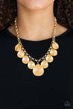 Paparazzi "Texture Storm" Gold Necklace & Earring Set Paparazzi Jewelry