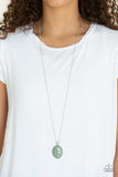 Paparazzi "Peaceful Glow" Green Necklace & Earring Set Paparazzi Jewelry