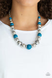 Paparazzi VINTAGE VAULT "Weekend Party" Blue Necklace & Earring Set Paparazzi Jewelry