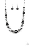 Paparazzi "Weekend Party" Black Necklace & Earring Set Paparazzi Jewelry