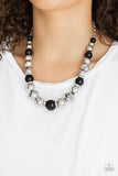 Paparazzi "Weekend Party" Black Necklace & Earring Set Paparazzi Jewelry