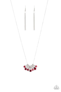 Paparazzi "Slide Into Shimmer" Red Necklace & Earring Set Paparazzi Jewelry