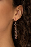 Paparazzi "Optical Illusion" Copper Necklace & Earring Set Paparazzi Jewelry