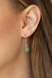 Paparazzi "Stone Aura" Green Necklace & Earring Set Paparazzi Jewelry