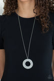 Paparazzi "Bad HEIR Day" White Necklace & Earring Set Paparazzi Jewelry