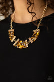 Paparazzi "HAUTE-Blooded" Yellow Necklace & Earring Set Paparazzi Jewelry