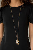 Paparazzi VINTAGE VAULT "Asymmetrical Bliss" Gold Necklace & Earring Set Paparazzi Jewelry