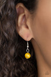 Paparazzi VINTAGE VAULT "Asymmetrical Bliss" Yellow Necklace & Earring Set Paparazzi Jewelry