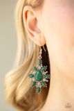 Paparazzi "Glamorously Colorful" Green Earrings Paparazzi Jewelry