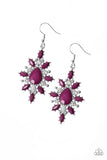 Paparazzi "Glamorously Colorful" Purple Earrings Paparazzi Jewelry