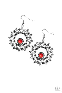 Paparazzi "Wreathed in Whimsicality" Red Earrings Paparazzi Jewelry