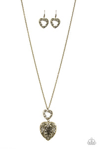 Paparazzi "Garden Lovers" Brass Necklace & Earring Set Paparazzi Jewelry