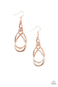 Paparazzi "Twisted Elegance" Copper Earrings Paparazzi Jewelry