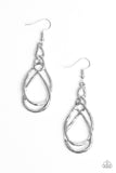 Paparazzi "Twisted Elegance" Silver Earrings Paparazzi Jewelry