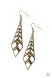 Paparazzi "Flared Flair" Brass Earrings Paparazzi Jewelry