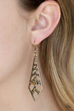 Paparazzi "Flared Flair" Brass Earrings Paparazzi Jewelry