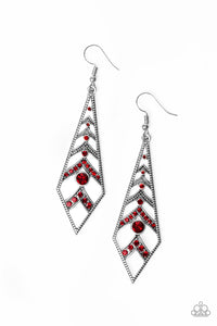 Paparazzi "Flared Flair" Red Earrings Paparazzi Jewelry