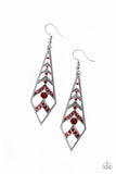 Paparazzi "Flared Flair" Red Earrings Paparazzi Jewelry