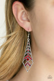 Paparazzi "Flared Flair" Red Earrings Paparazzi Jewelry