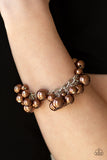 Paparazzi "Girls in Pearls" Brown Bracelet Paparazzi Jewelry