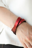 Paparazzi "Under The SEQUINS" Brown/Red Wrap Bracelet Paparazzi Jewelry