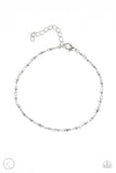 Paparazzi "Shore Shimmer" Silver Bead ANKLET Bracelet Paparazzi Jewelry