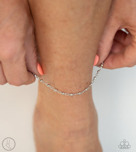 Paparazzi "Shore Shimmer" Silver Bead ANKLET Bracelet Paparazzi Jewelry