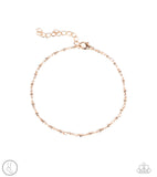 Paparazzi "Shore Shimmer" Rose Gold Bead ANKLET Bracelet Paparazzi Jewelry