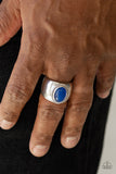 Paparazzi VINTAGE VAULT "The Prospector" Blue Mens Unisex Ring Paparazzi Jewelry