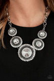 Paparazzi "Global Glamour" White Necklace & Earring Set Paparazzi Jewelry