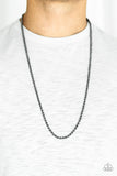 Paparazzi "Jump Street" Black Men's Urban Unisex Necklace Paparazzi Jewelry