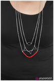 Paparazzi "Sign Of the Times - Red" necklace Paparazzi Jewelry
