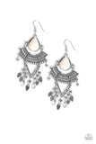 Paparazzi "Vintage Vagabond" White Earrings Paparazzi Jewelry