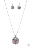 Paparazzi "GLAM Crush Monday" Purple Necklace & Earring Set Paparazzi Jewelry