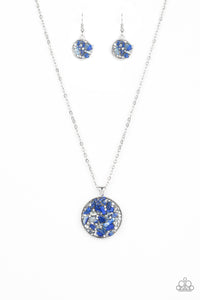 Paparazzi "GLAM Crush Monday" Blue Necklace & Earring Set Paparazzi Jewelry