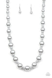 Paparazzi "Uptown Heiress" Silver Necklace & Earring Set Paparazzi Jewelry