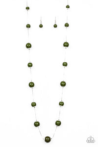 Paparazzi "5th Avenue Frenzy" Green Necklace & Earring Set Paparazzi Jewelry