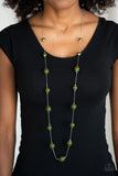 Paparazzi "5th Avenue Frenzy" Green Necklace & Earring Set Paparazzi Jewelry