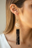 Paparazzi VINTAGE VAULT "Lotus Gardens" Exclusive Gold Earrings Paparazzi Jewelry