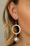 Paparazzi VINTAGE VAULT “SoHo Solo” Gold Earrings Paparazzi Jewelry