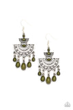 Paparazzi VINTAGE VAULT "SOL Searching" Green Earrings Paparazzi Jewelry