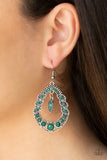 Paparazzi "Malibu Mardi Gras" Green Earrings Paparazzi Jewelry