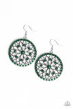 Paparazzi "Merry Mandalas" Green Earrings Paparazzi Jewelry