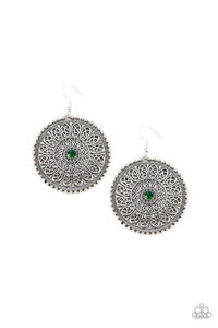 Paparazzi VINTAGE VAULT "WHEEL and Grace" Green Earrings Paparazzi Jewelry