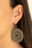 Paparazzi VINTAGE VAULT "WHEEL and Grace" Green Earrings Paparazzi Jewelry